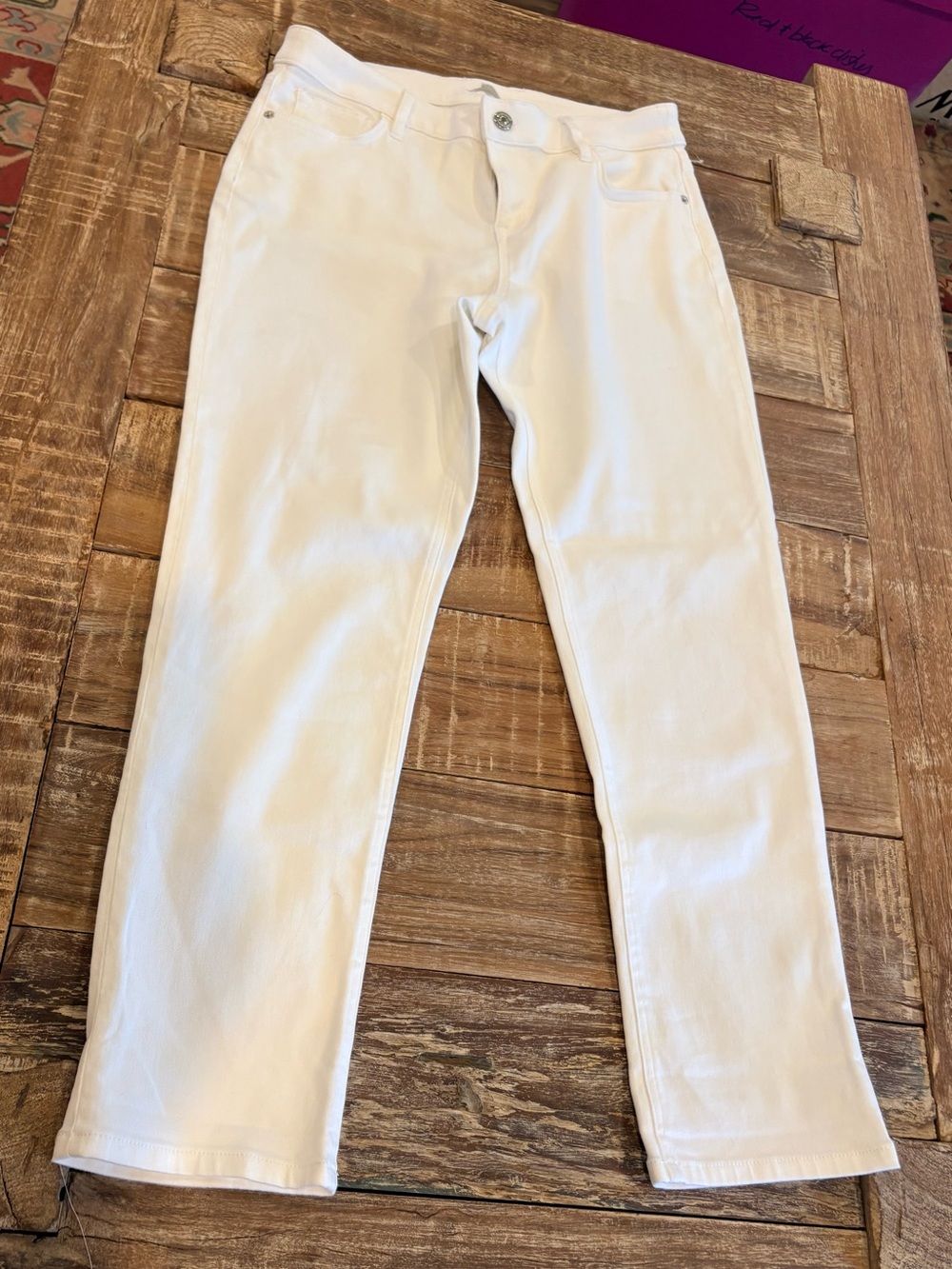 Tommy Bahama Slim Boyfriend White Stretch Jeans Women’s Size 8 x 29
